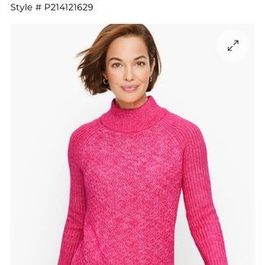Talbots NWT PS fuchsia pink sweater